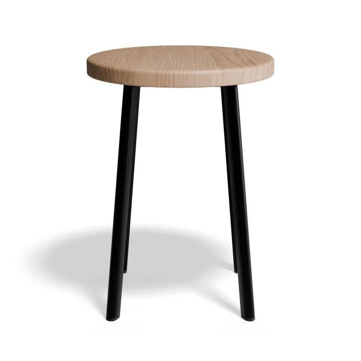 Vintage Wooden Seat Low Stool - Natural - 46cms