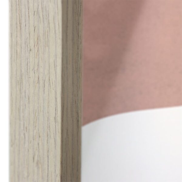 Visage Lines Wall Print Oak finish frame and glass