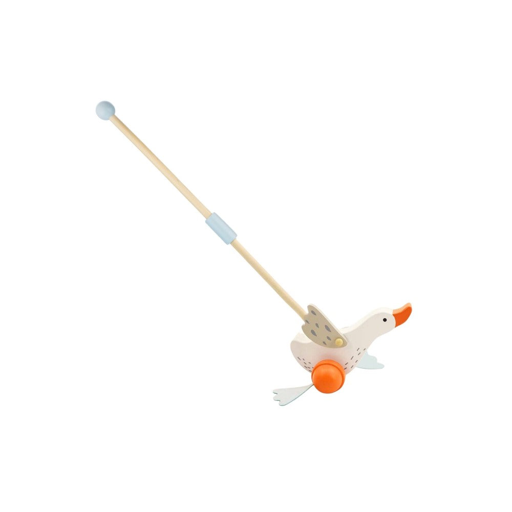 Waddle & Roll - Wooden Goose Push-Along Toy