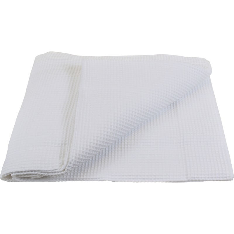 Waffle Pure Cotton 220x260cm Blanket - White