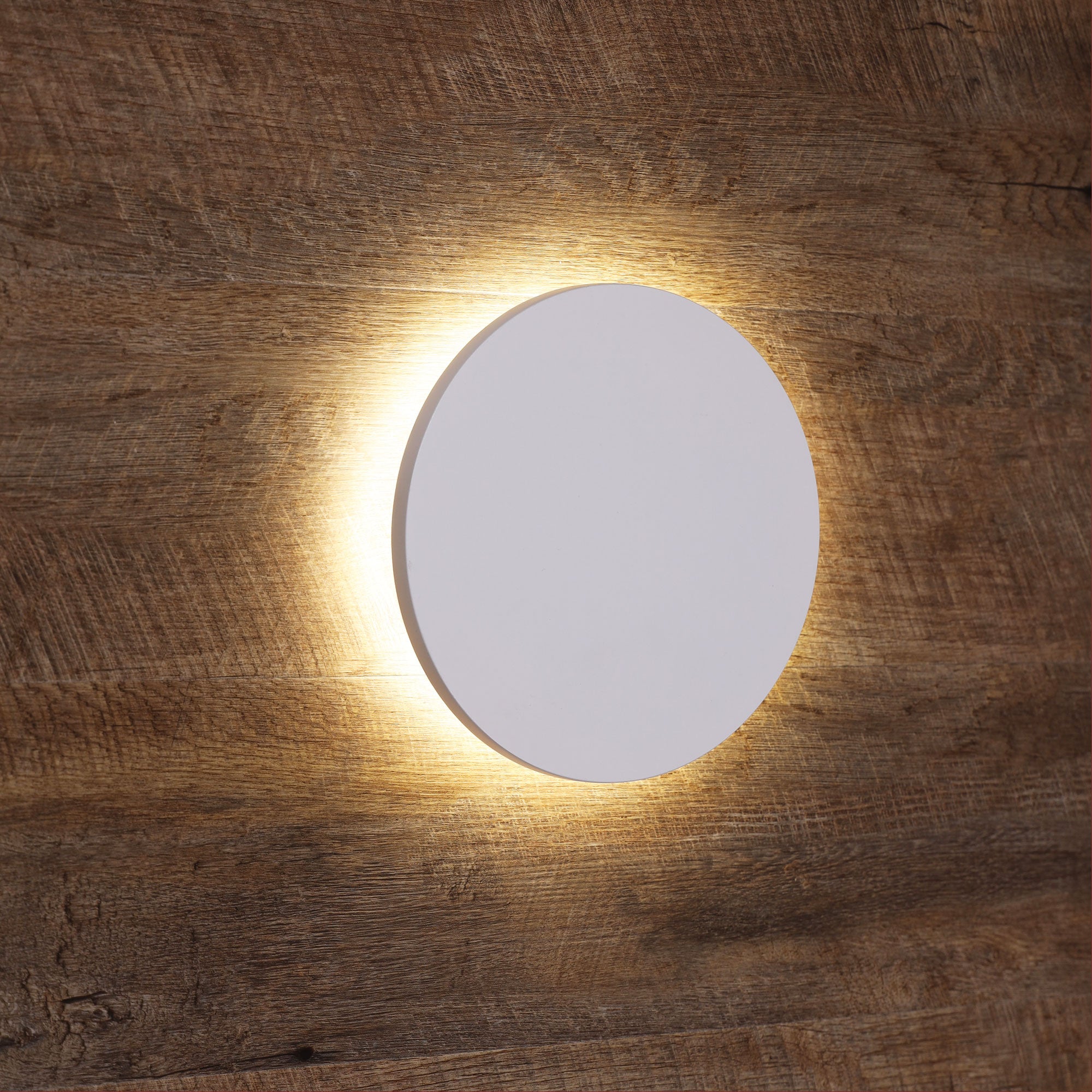 Wall Mounted Disk Tri- Color Light - 23cms - White