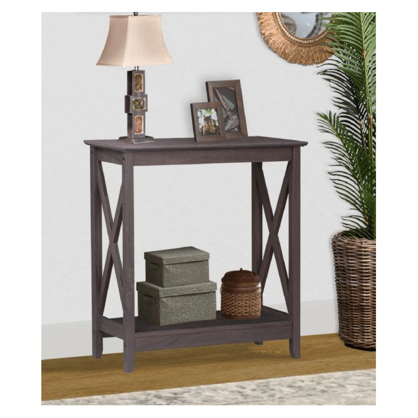 Walnut Console Table with Style