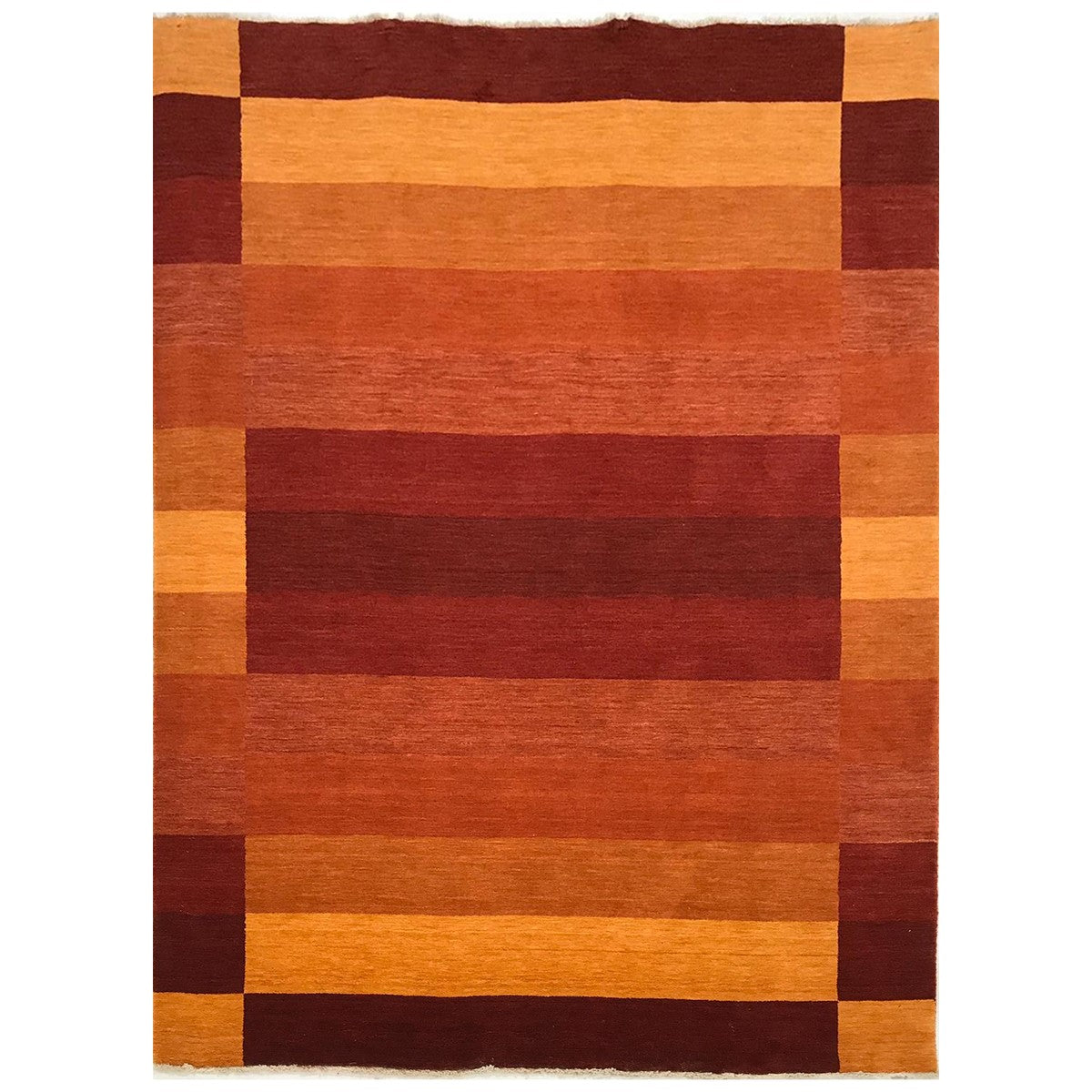 Warm Sunset Tone Handmade Woolen Rug