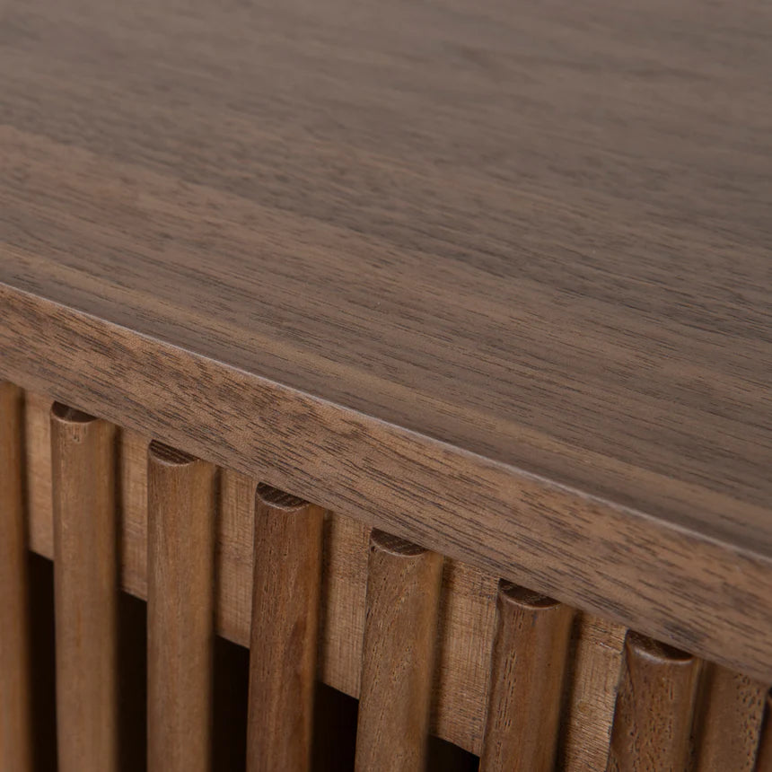 Warm Walnut Wood TV Entertainment Unit - 200cms