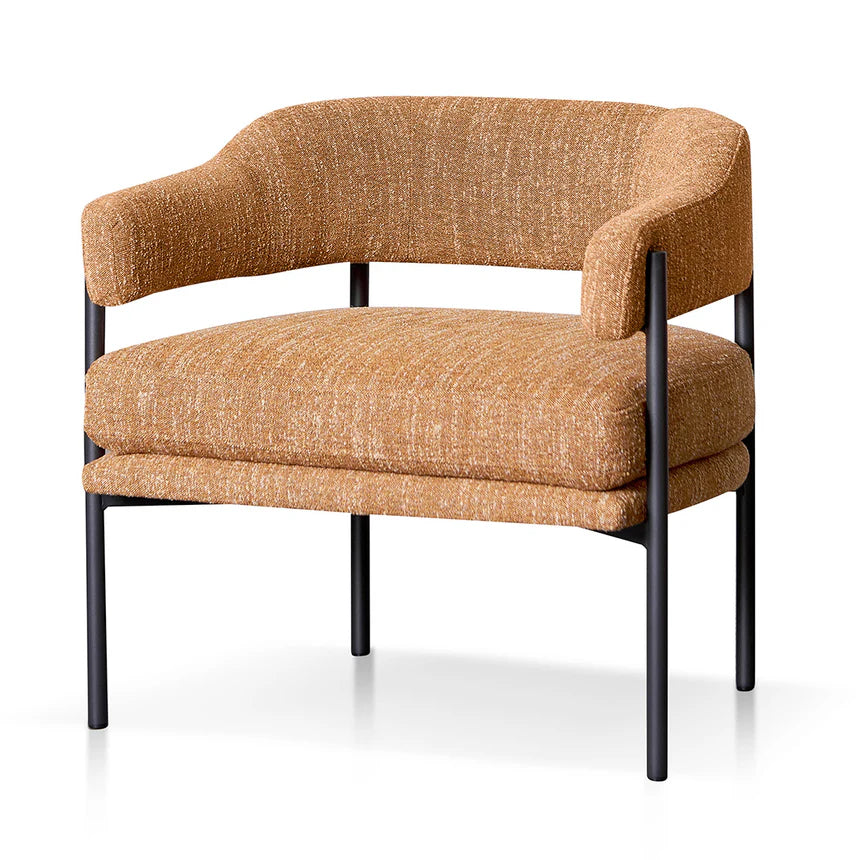 Warmth and Style Fabric Armchair - Ginger Brown