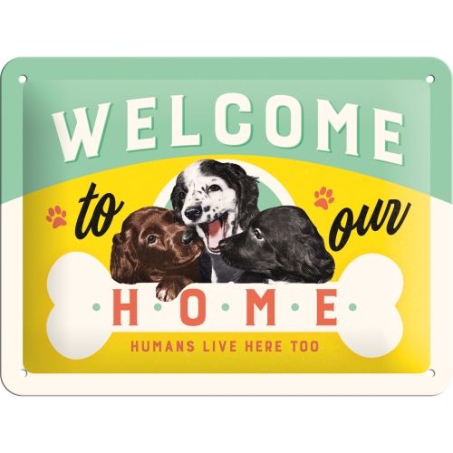 Welcome Puppies - Small Sign Board 15 x 20cm