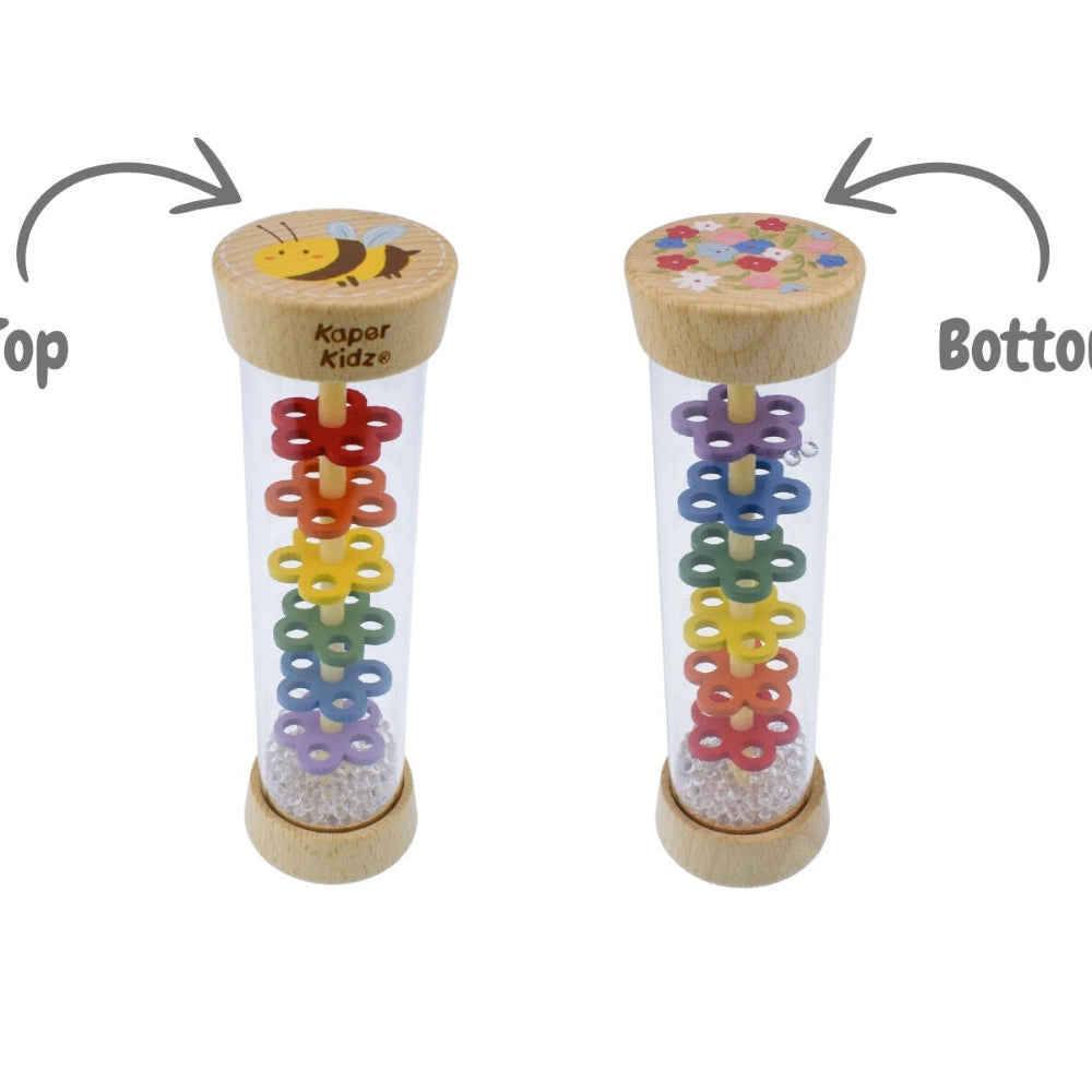 Whimsical Wings - Wooden Rainmaker Rattle - Set of 2