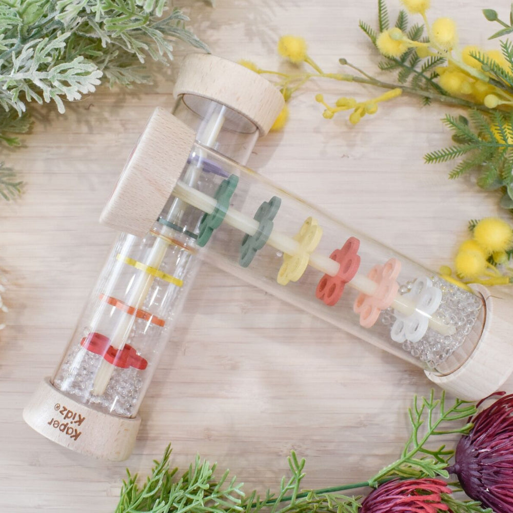 Whimsical Wings - Wooden Rainmaker Rattle - Set of 2