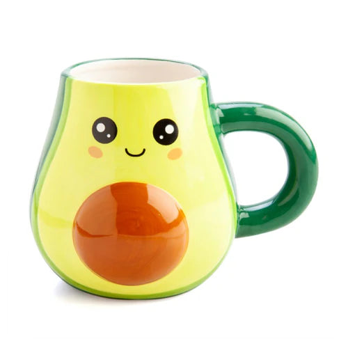 Whimsical Ceramic Avocado 3D Mug