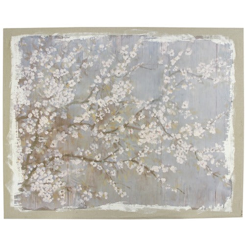 White Cherry Blossoms Canvas Wall Art