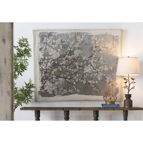 White Cherry Blossoms Canvas Wall Art