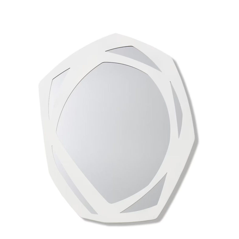 White Modern Interior Wall Mirror 60 x 75cms