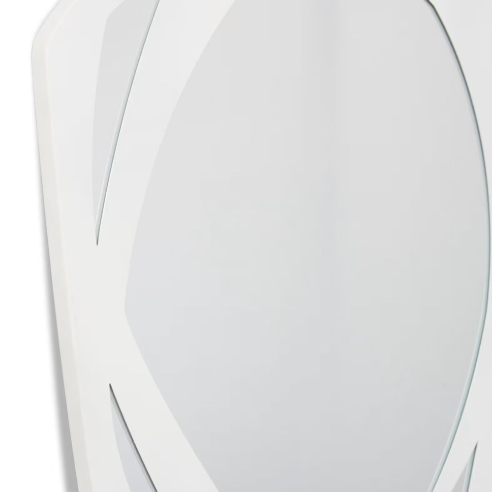 White Modern Interior Wall Mirror 72 x 90cms