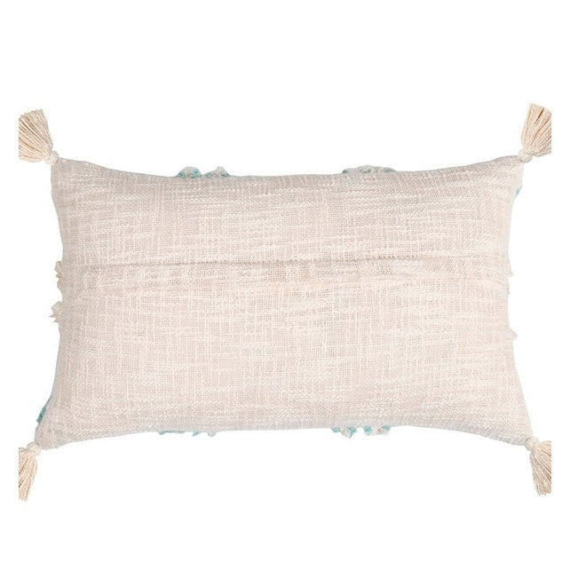 White Moroccan Hand Tufted Pillow Cover 30 x 50cms