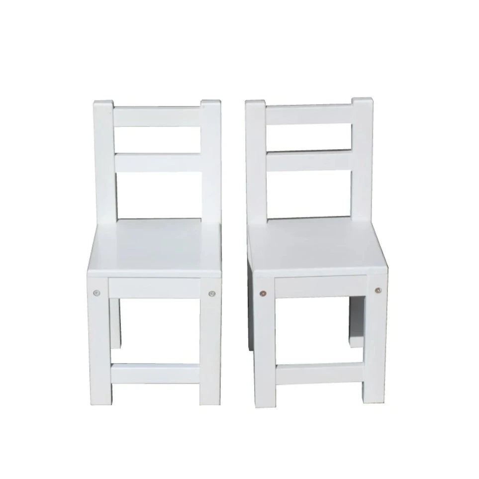 White Timber Standard Chairs - Set of 2