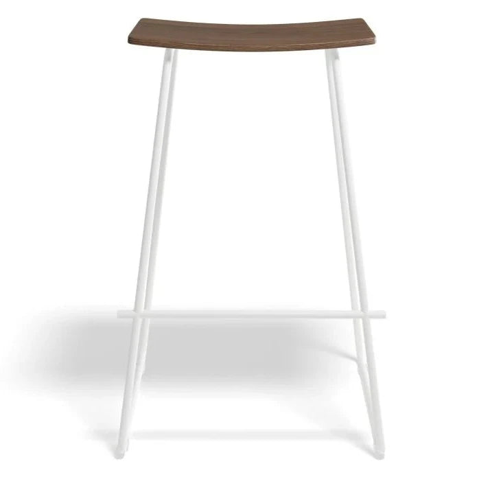 White Wood and Steel Symphony Bar Stool (Available in 3 Colors)