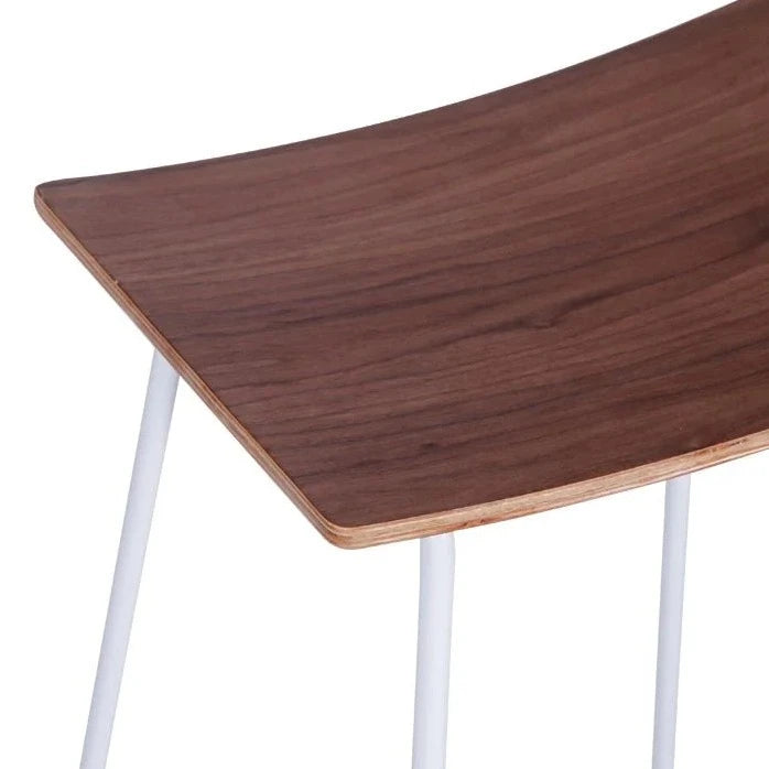 White Wood and Steel Symphony Bar Stool (Available in 3 Colors)