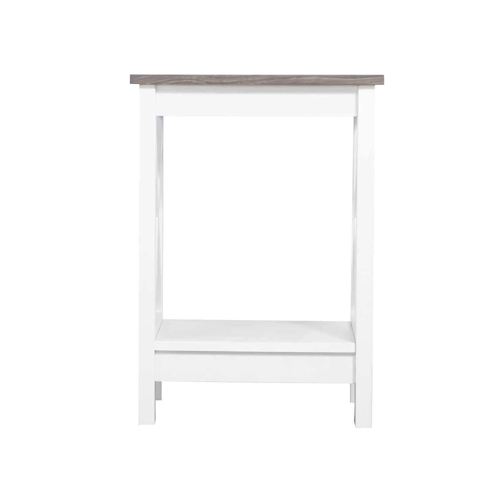 White and Grey Side Table for Trendy Living