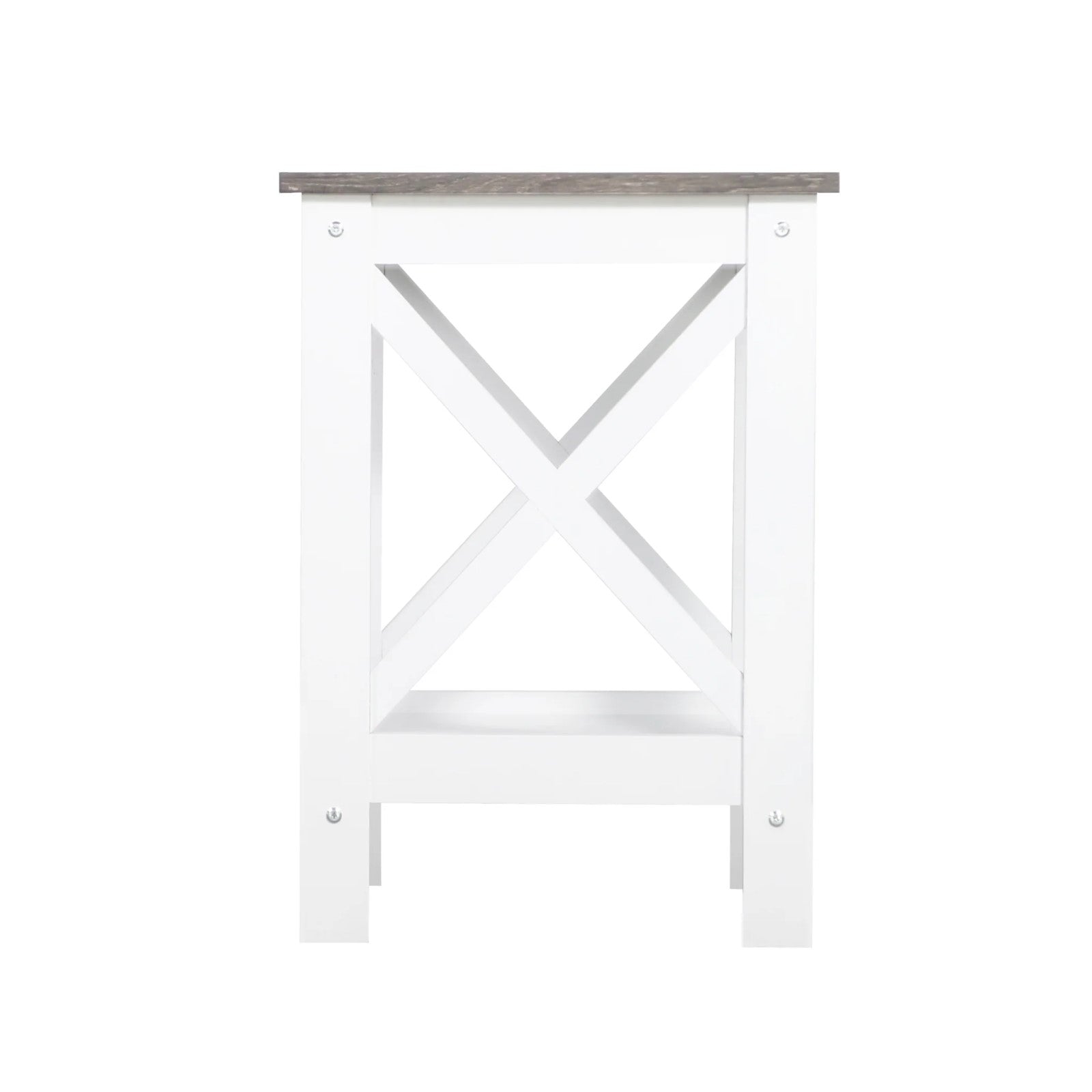 White and Grey Side Table for Trendy Living