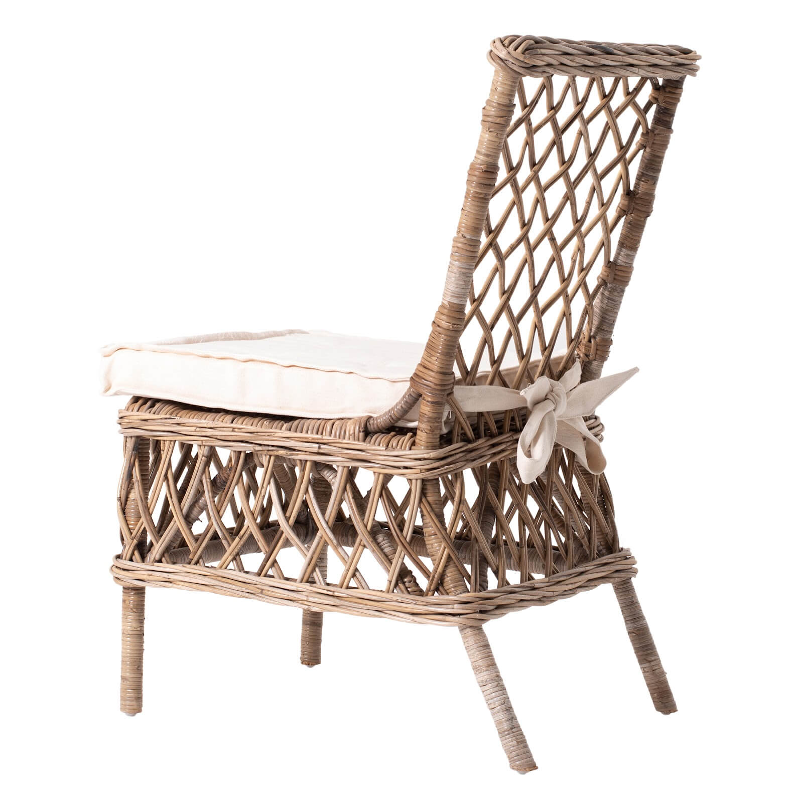Wicker Haven Rattan Dining Armless Chair (Set of 2)