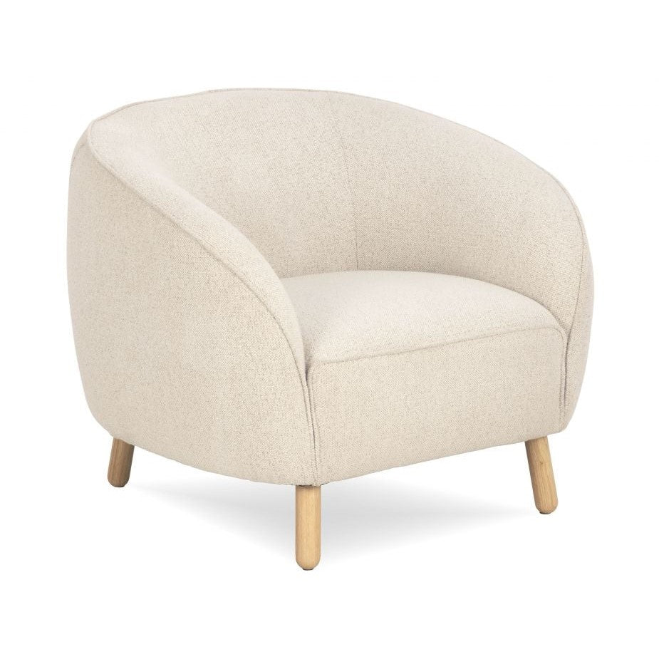 Willow Lounge Sofa - Oak - Ivory Cream Fabric