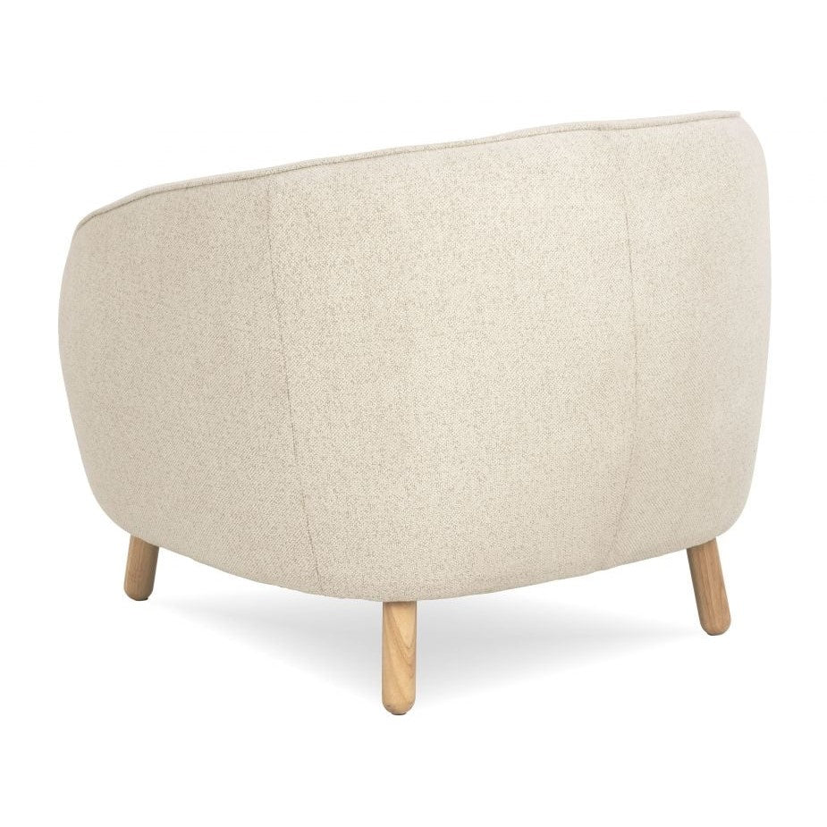 Willow Lounge Sofa - Oak - Ivory Cream Fabric