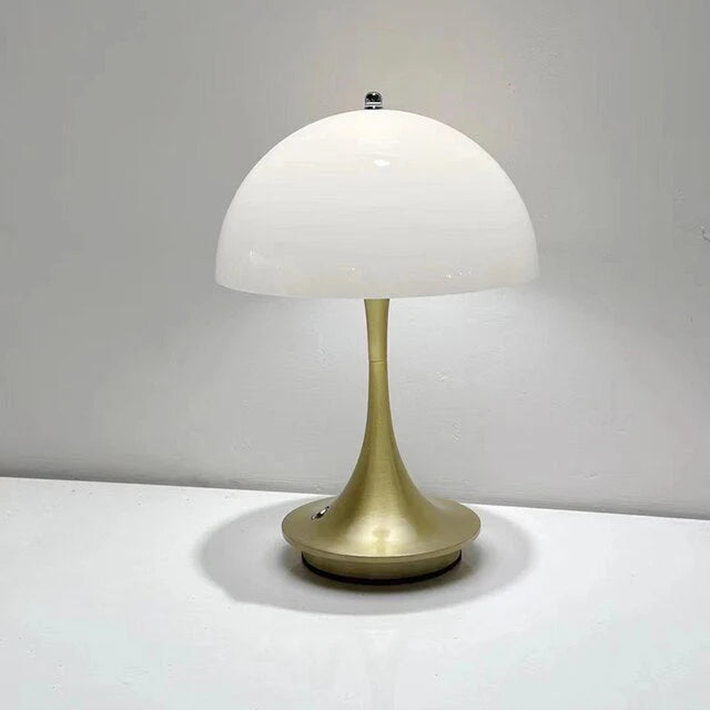 Wireless Rechargeable Mushroom Lamp - White