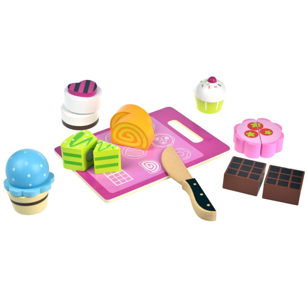 Wooden Afternoon Cakes Cutting Set