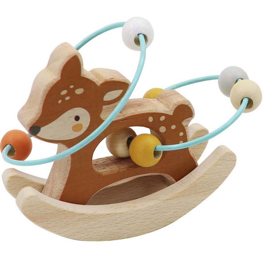 Wooden Bead Maze Toy Rocking Deer