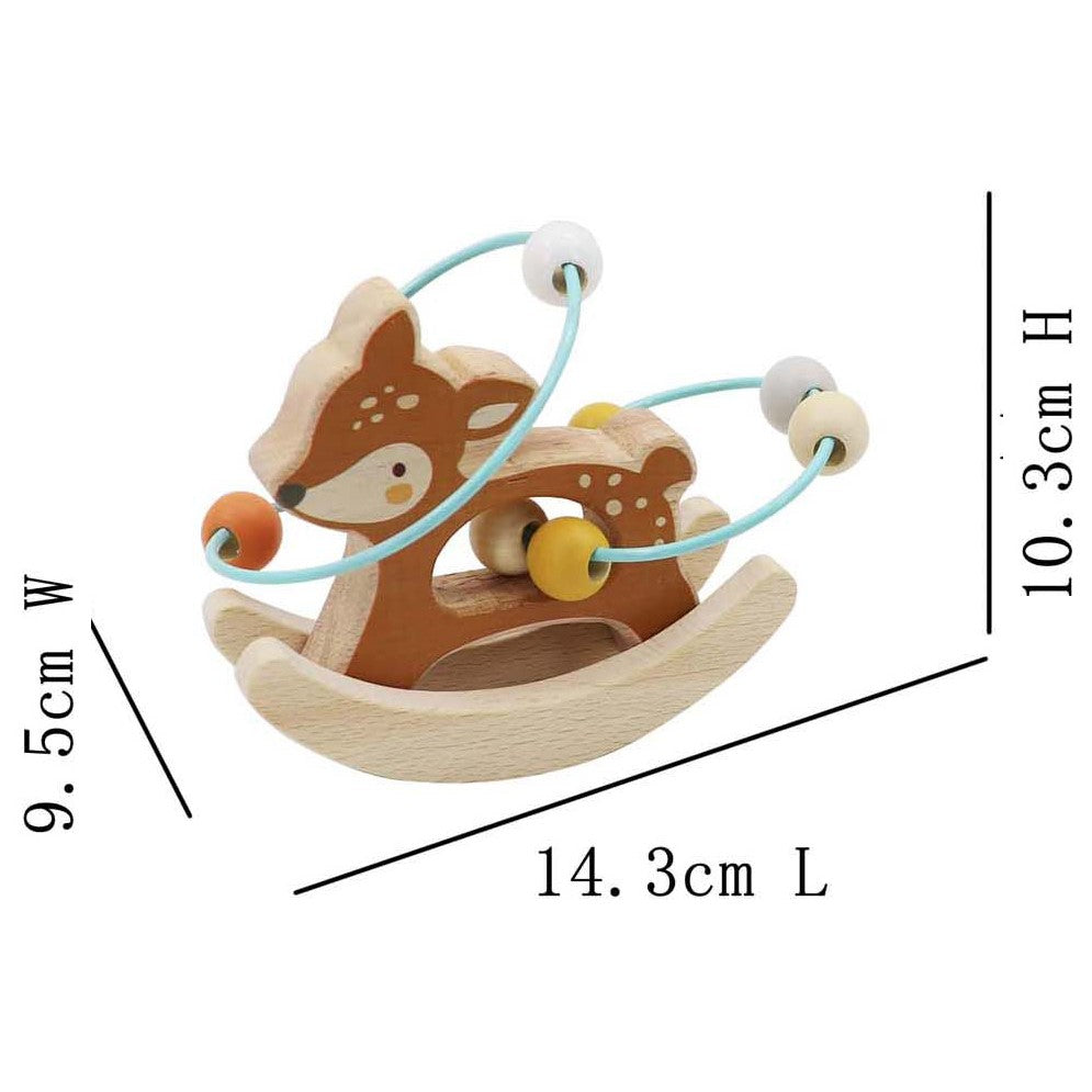 Wooden Bead Maze Toy Rocking Deer