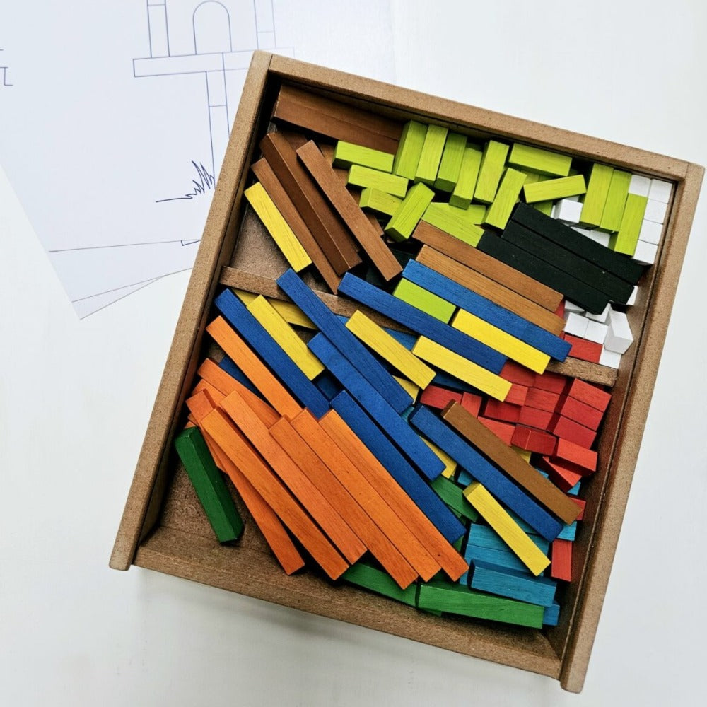 Wooden Colorful Cuisenaire Learning Rods