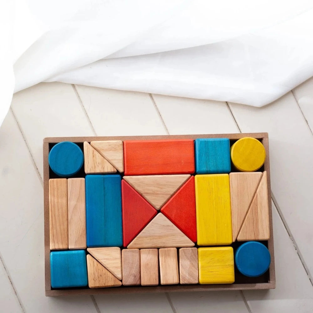 Wooden Colorful Sound Blocks - 25 Pcs