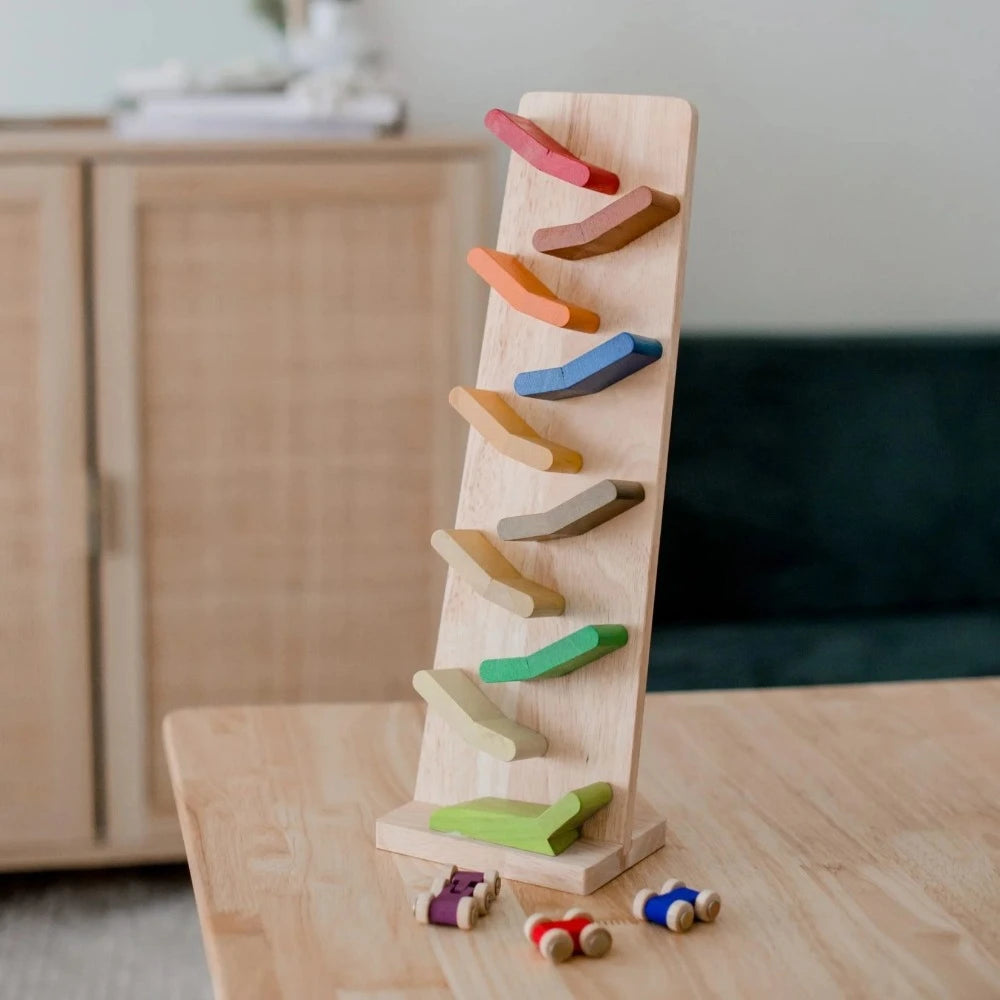Wooden Colorful Zig Zag Racing Car