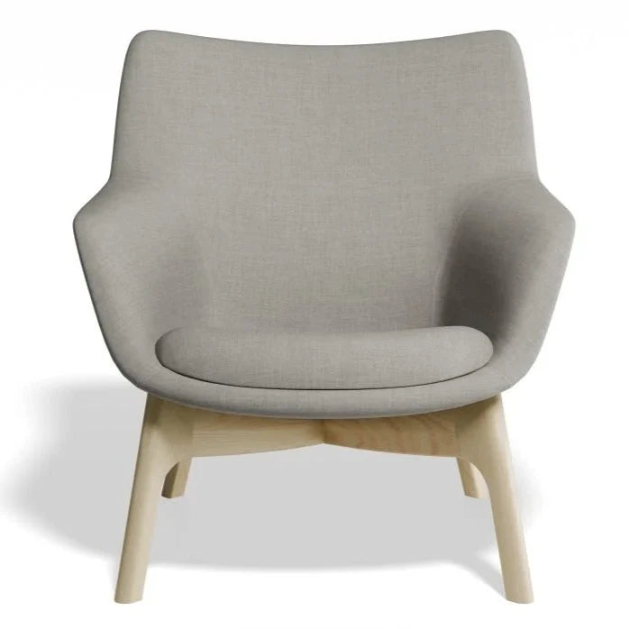 Wooden Comfort Single Seater Sofa - Silver Grey