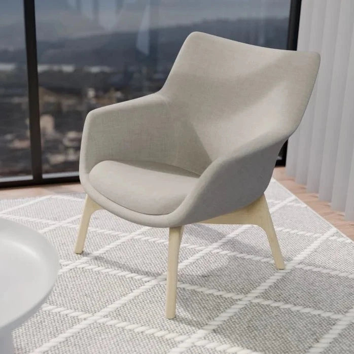 Wooden Comfort Single Seater Sofa - Silver Grey