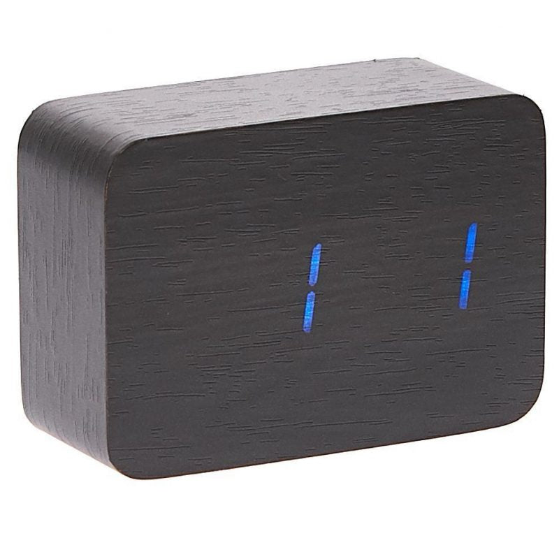 Wooden Cuboid LED Table Clock - Available in 2 Colors