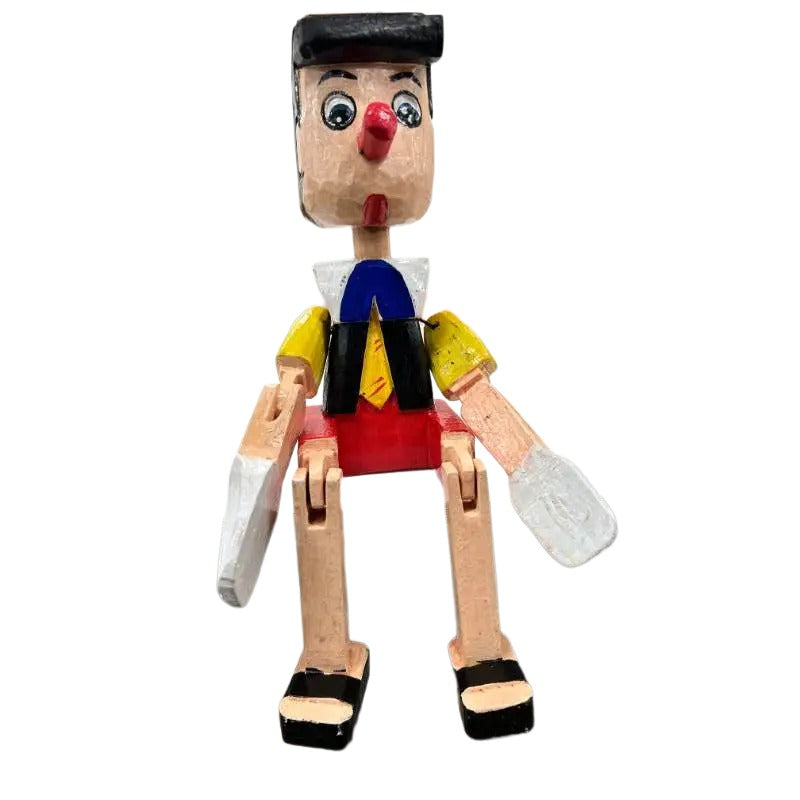 Wooden Handcrafted Sitting Pinocchio - 9x16x40cms