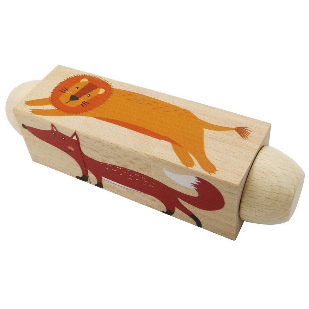 Wooden Jungle Animal Twist Puzzle Block