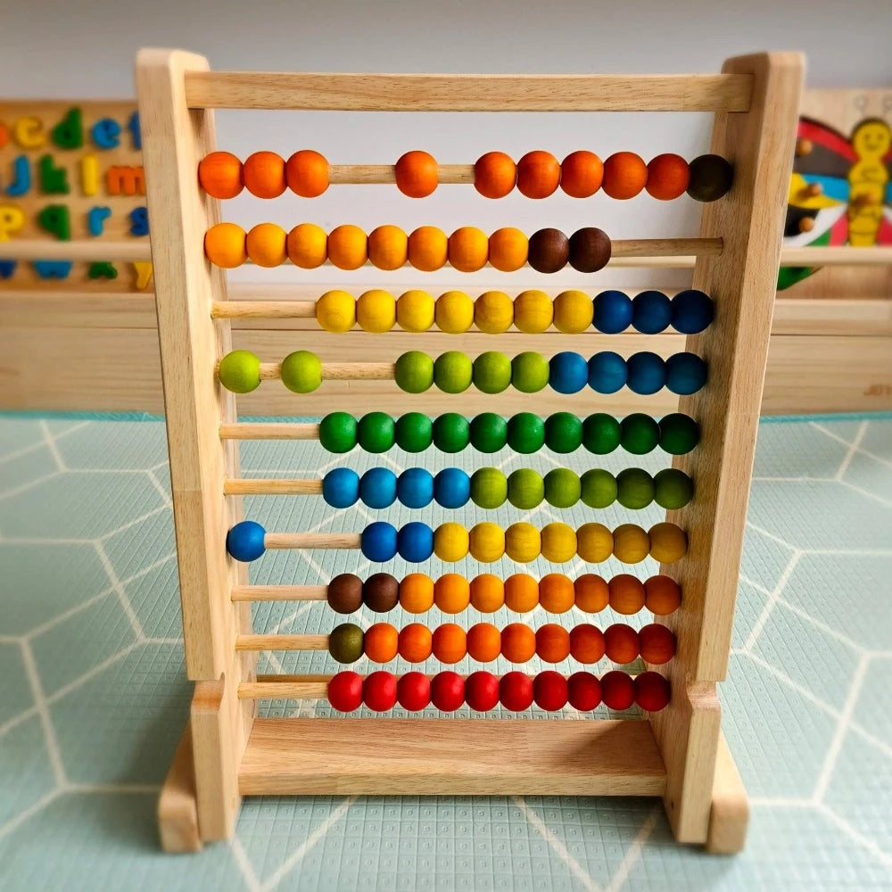 Wooden Multicolor Bead Counting Abacus