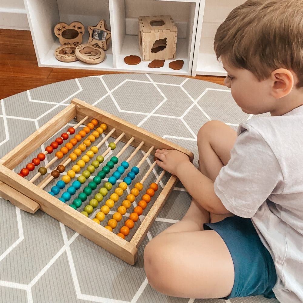 Wooden Multicolor Bead Counting Abacus