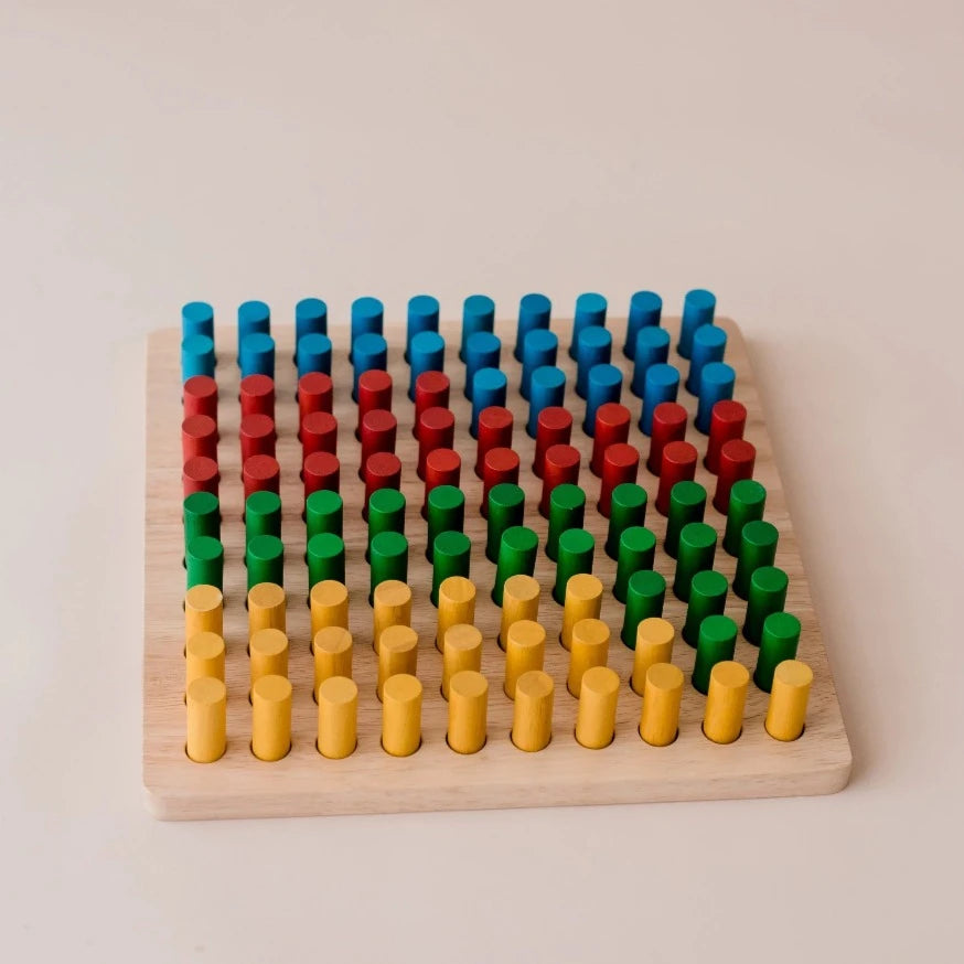 Wooden Multicolor Peg Board
