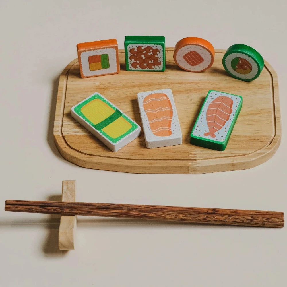 Wooden Multicolor Sushi Play Set