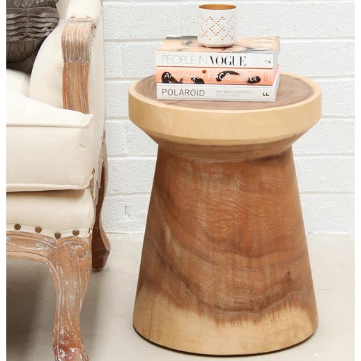 Wooden Mushroom Stool Bedside Table
