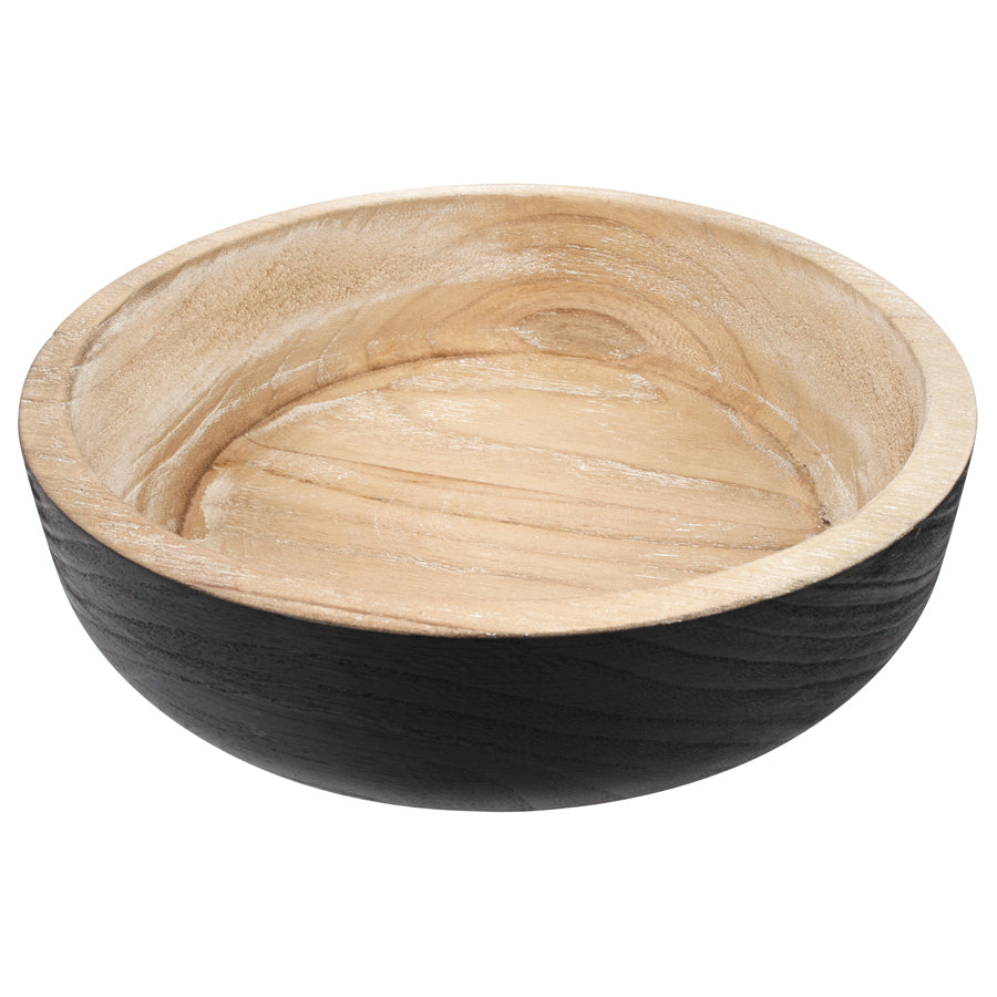 Wooden Nero Round Wooden Bowl - 29x29x8cms