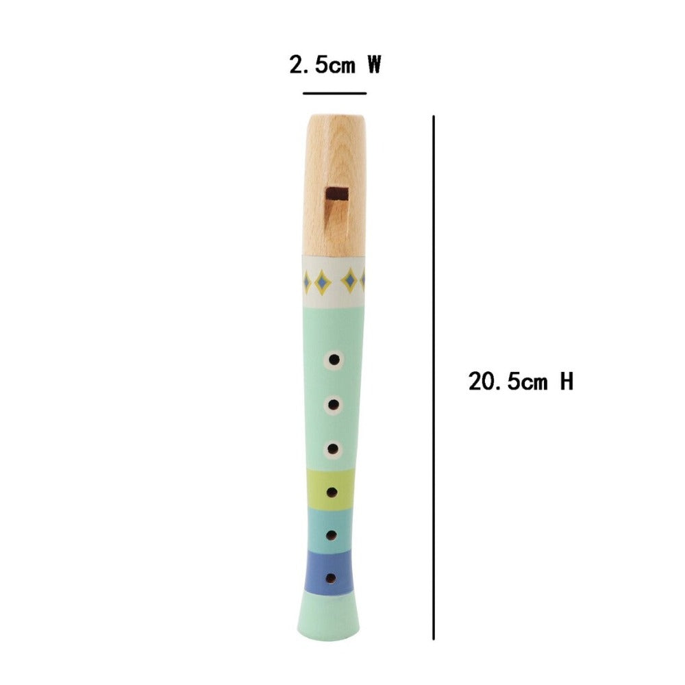 Wooden Recorder Flute Play Green