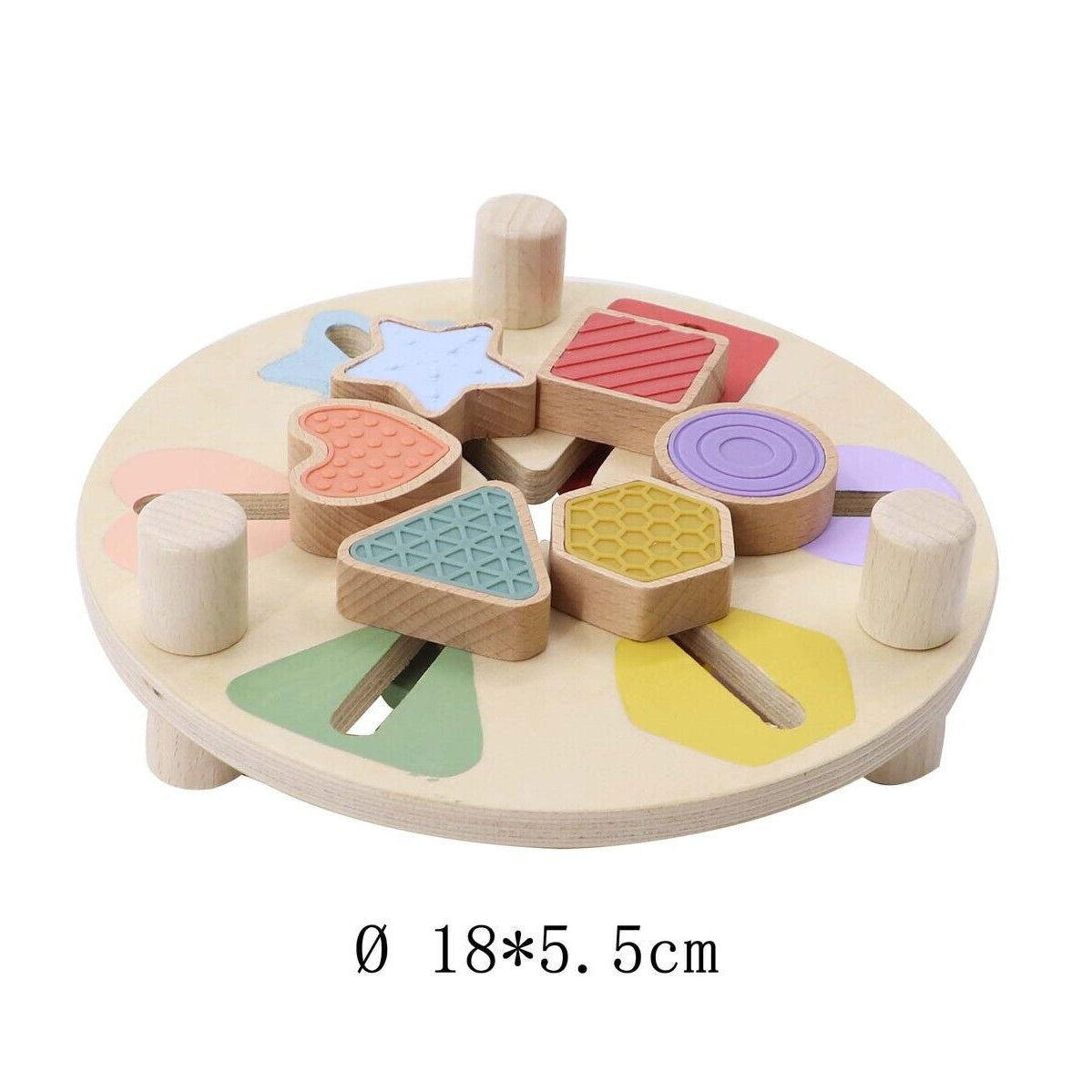 Wooden Shape & Colour Matching Activity Table