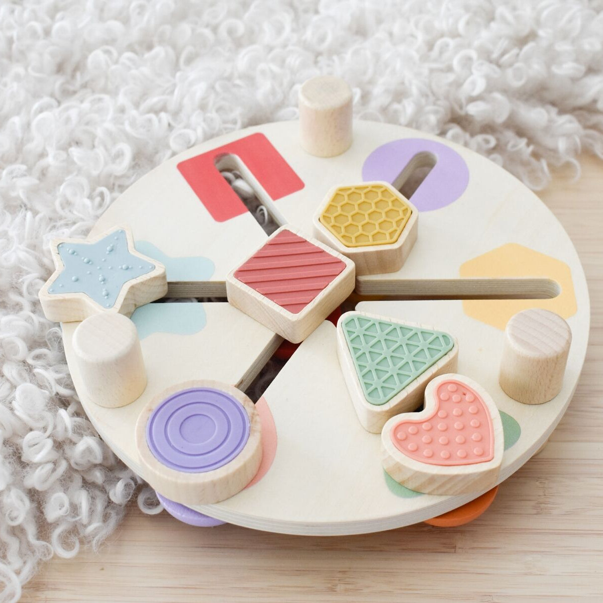 Wooden Shape & Colour Matching Activity Table