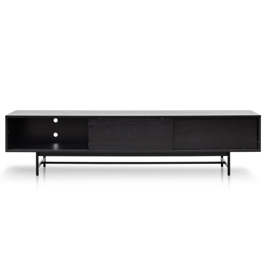 Wooden TV Entertainment Unit 210cms - Black