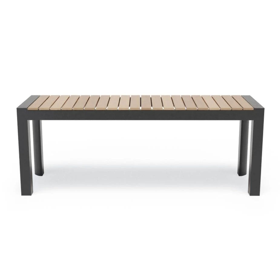 Wooden Top Metal Outdoor Bench - 120cms (Available in 2 Colors)