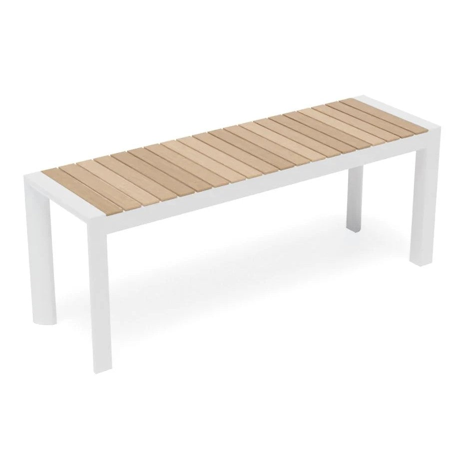 Wooden Top Metal Outdoor Bench - 120cms (Available in 2 Colors)